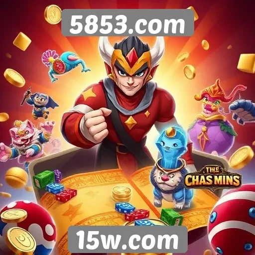 Variação de jogos disponíveis em 5853.com